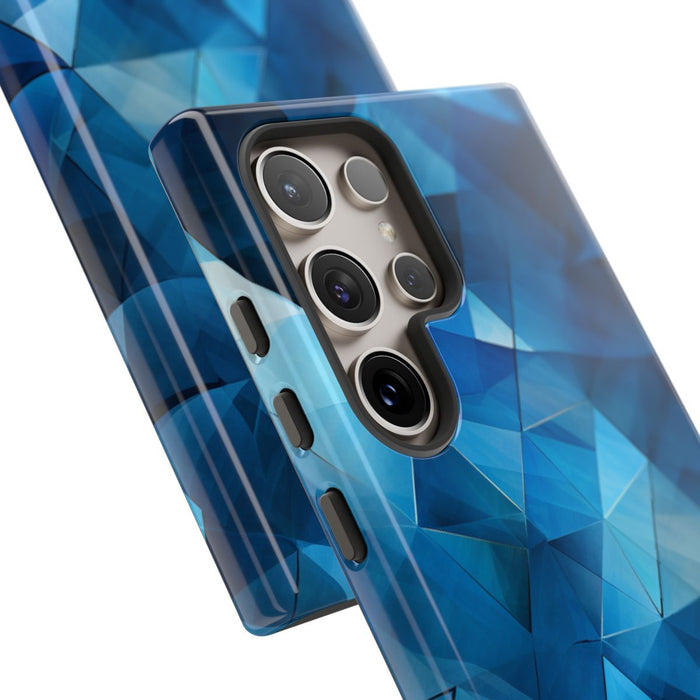 Blauw Geometrisch Driehoekenpatroon