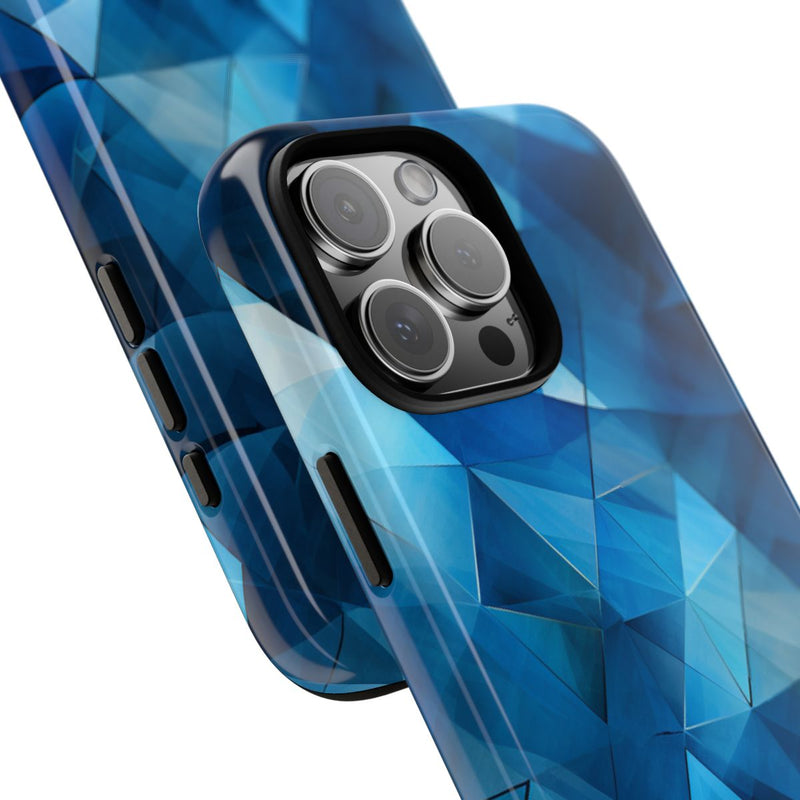 Blauw Geometrisch Driehoekenpatroon