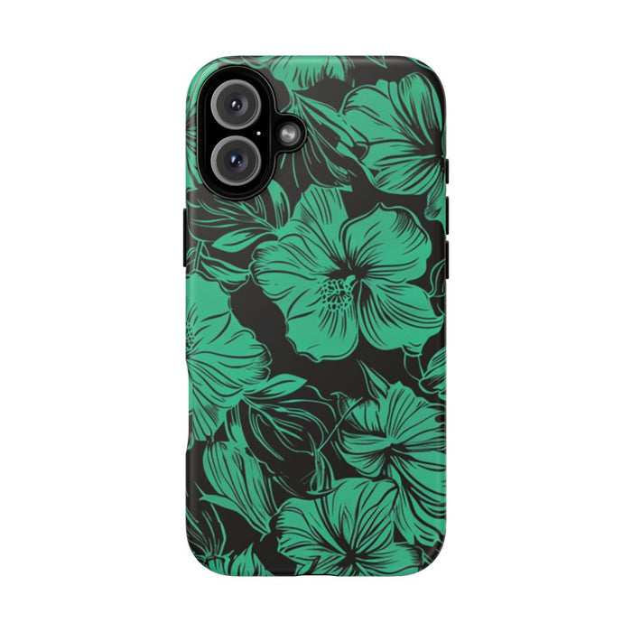 Groen Hawaïaans Bloemenpatroon