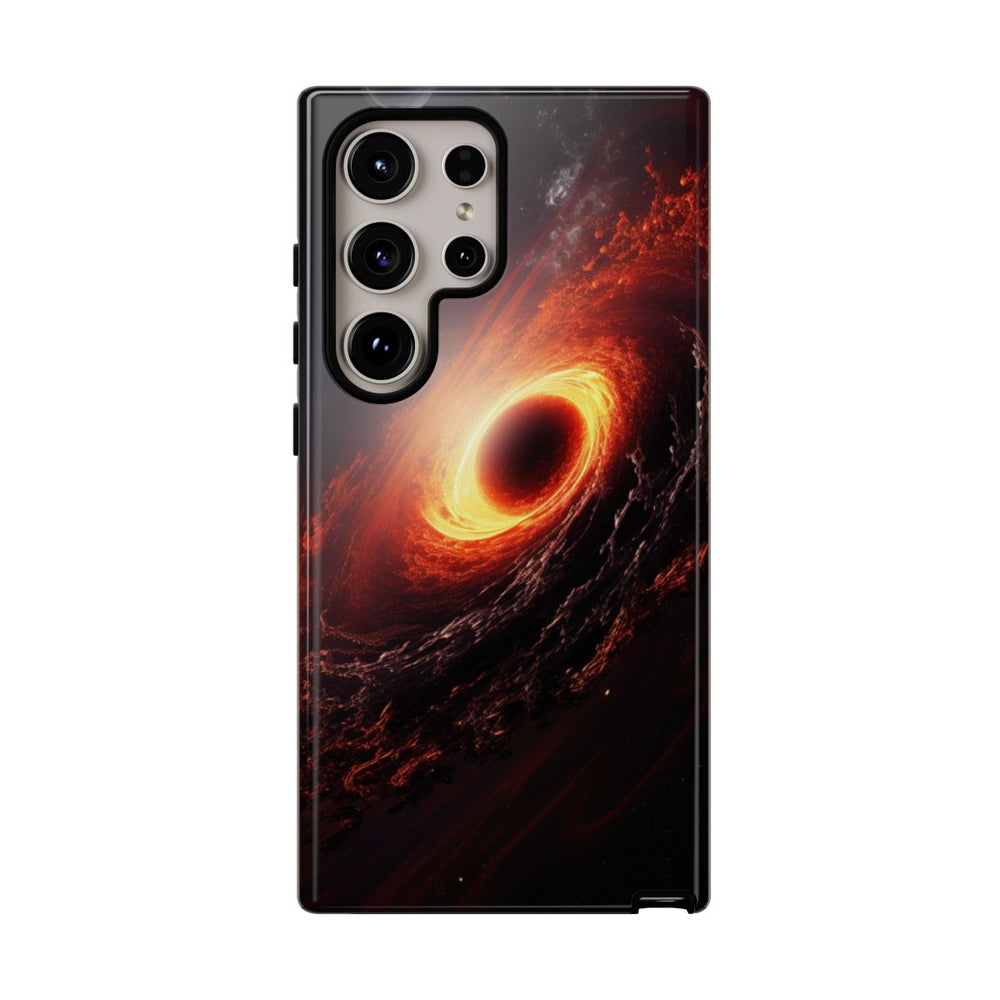 Vurige Zwarte Gat in de Ruimte