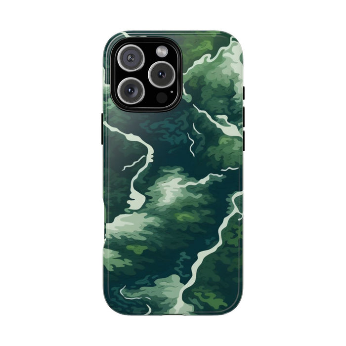 Abstracte Groene Rivier en Bospatroon