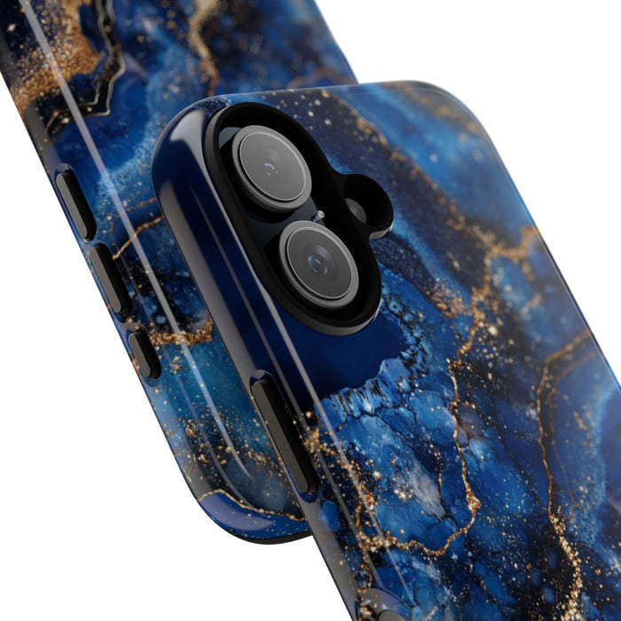 Blauw-Goud Geodepatroon