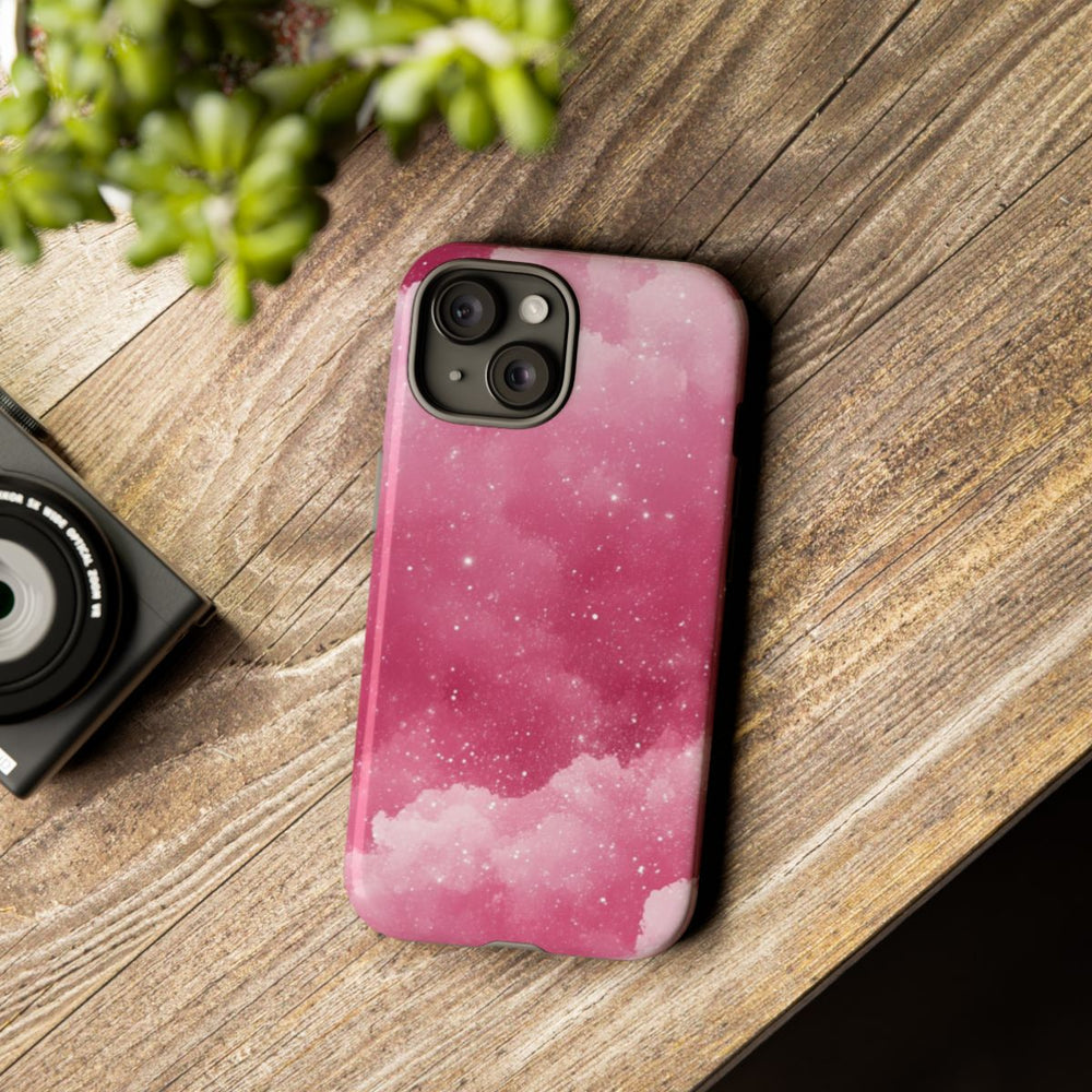 Roze Glitterwolkenpatroon