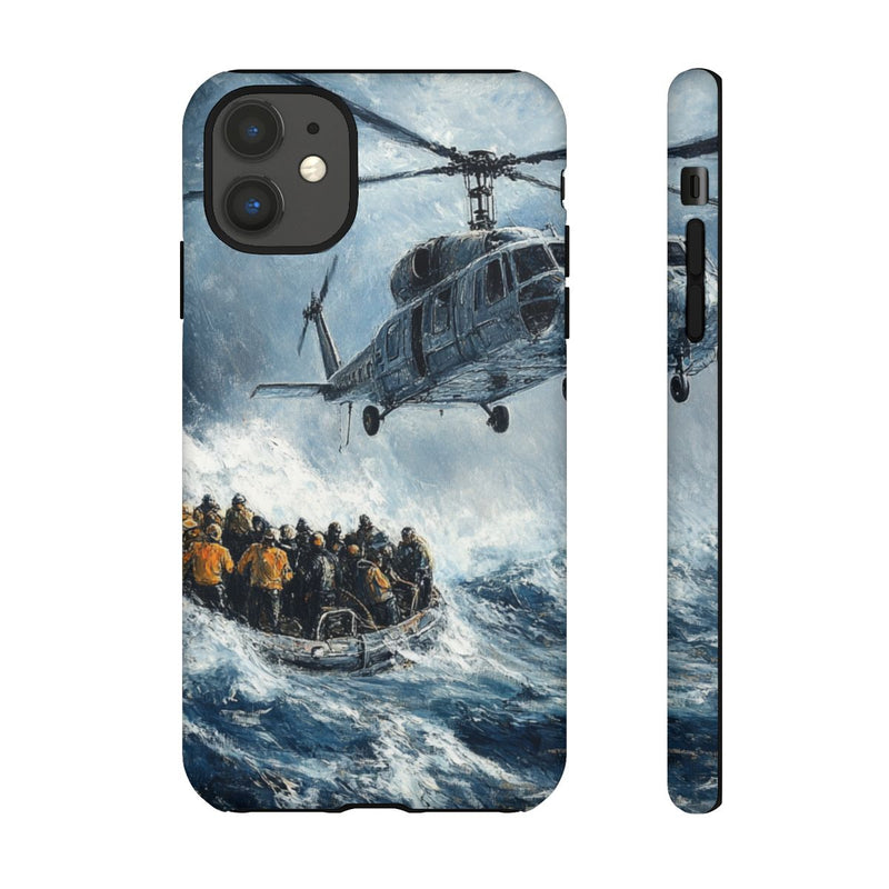 Helikopterredding op Zee Olieverfschilderij