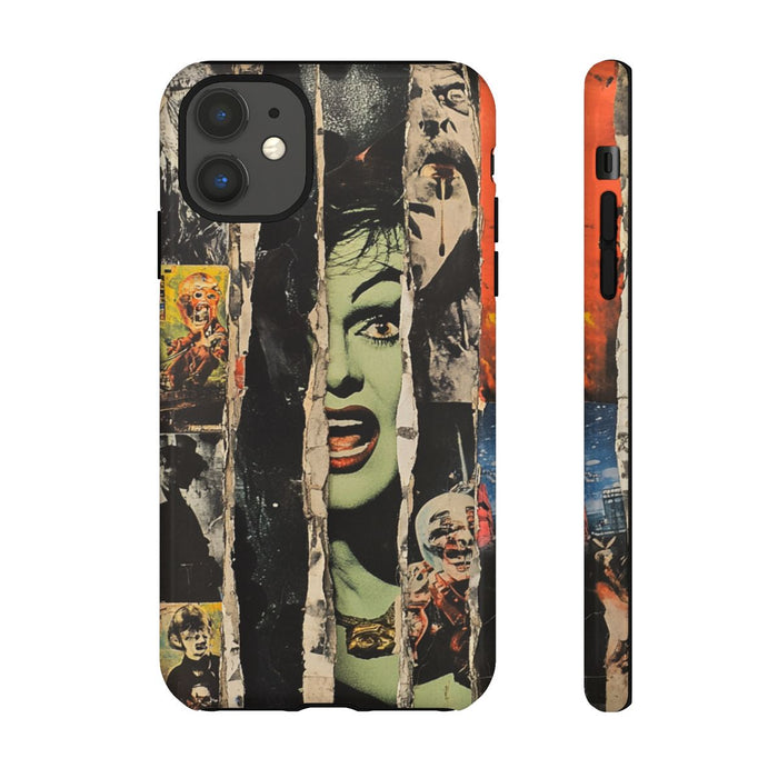 Vintage Horror Collage met Gescheurde Papieren Stroken