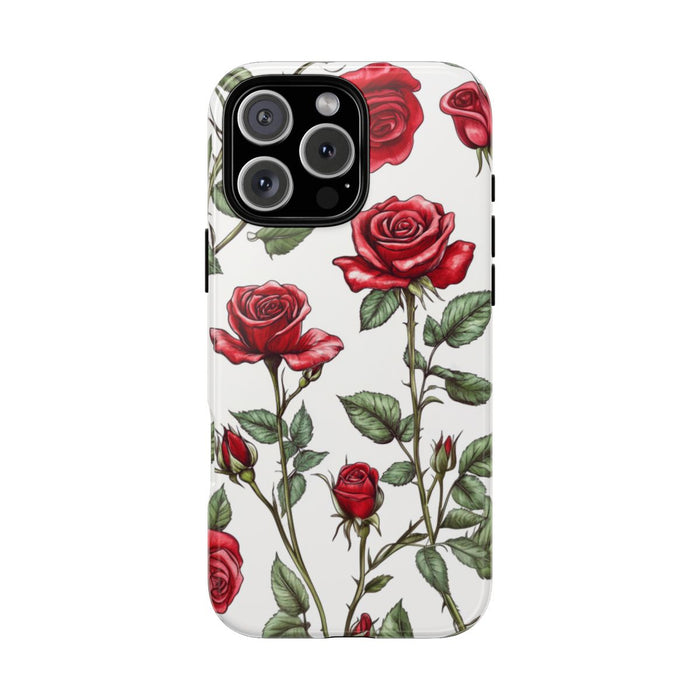 Rode Rozen Botanisch Patroon