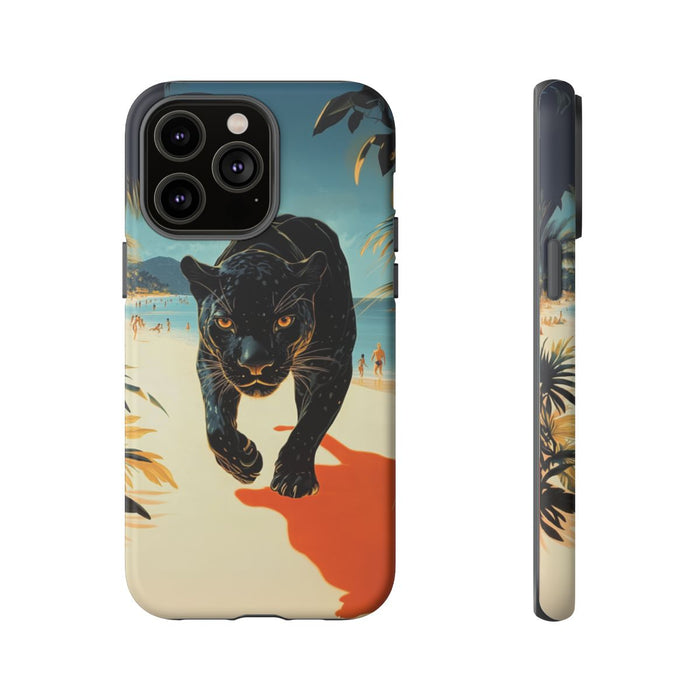 Zwarte Panter op Zonnig Strand