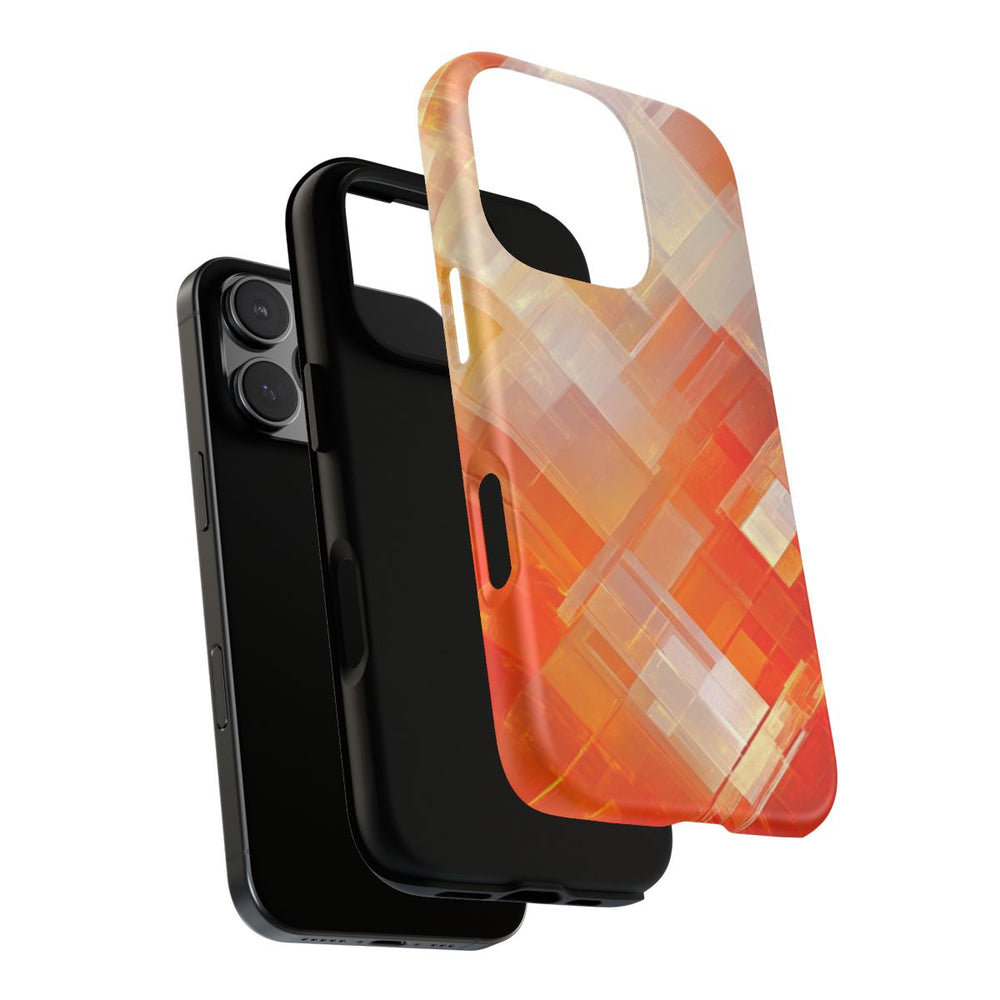 Abstract Oranje Geometrisch Patroon