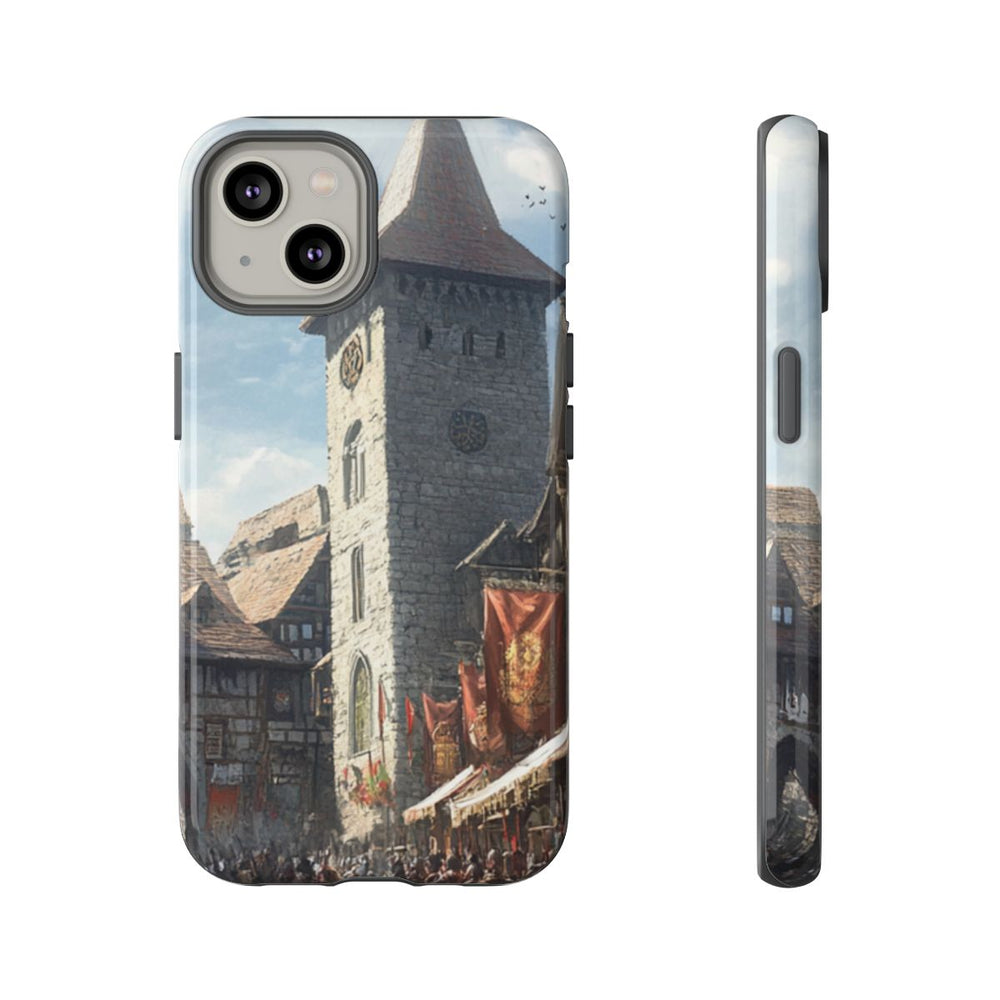 Middeleeuws Europees Dorpsstraat Tafereel