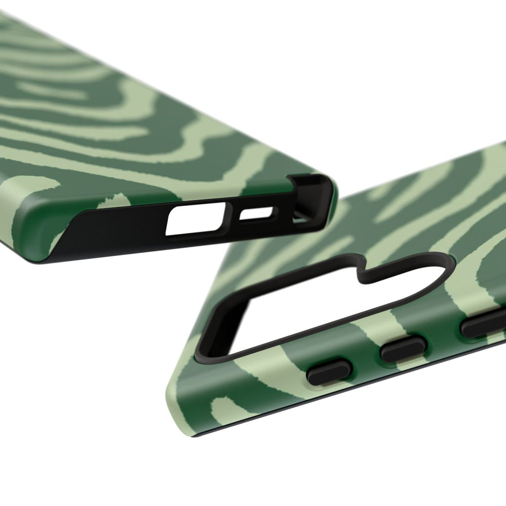 Groen Golvend Strepenpatroon