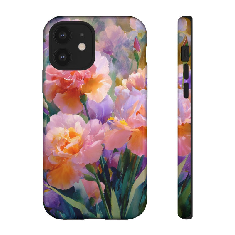 Roze en Paarse Bloemen in Waterverf