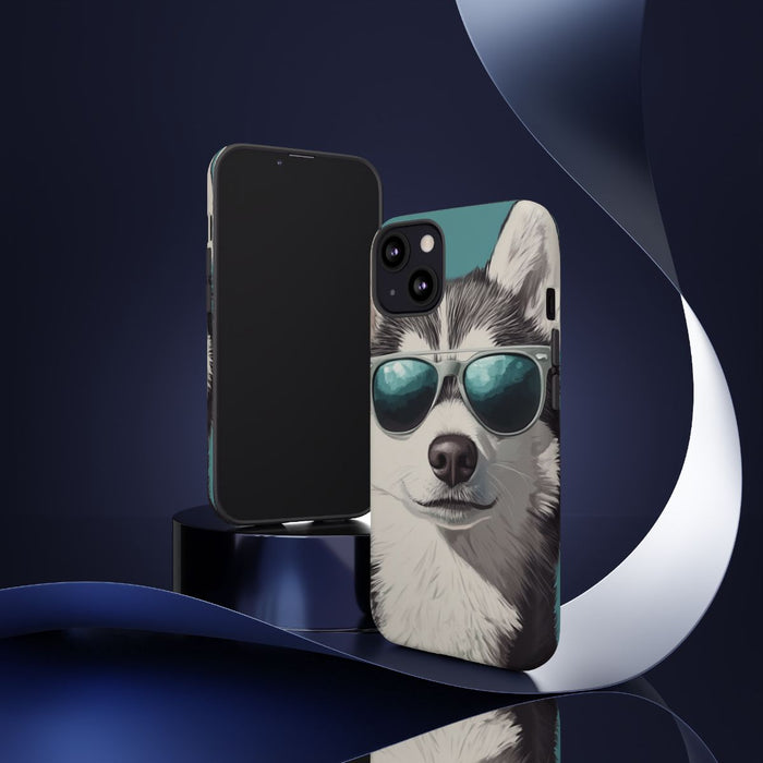 Stoere Husky met Zonnebril