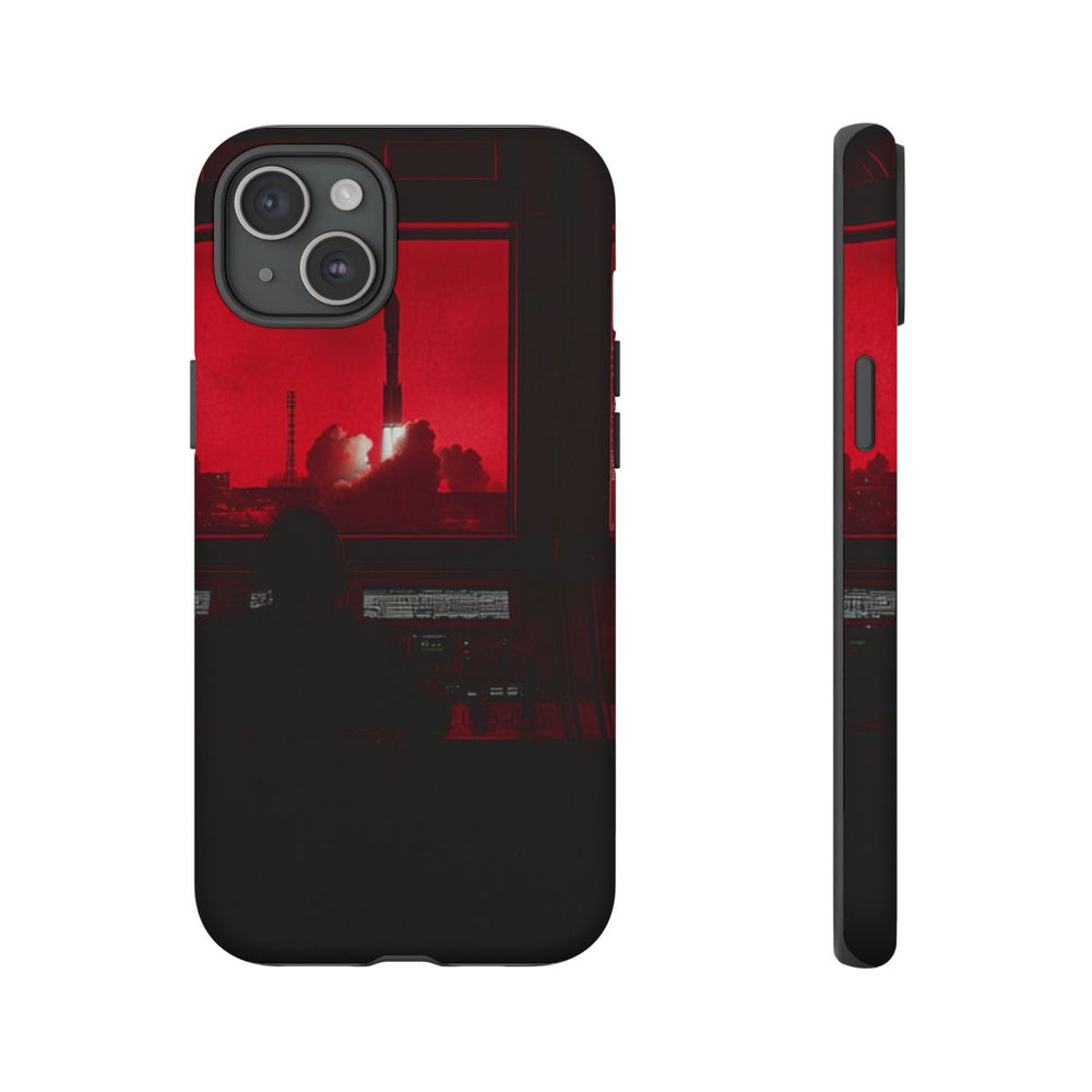 Raketlancering Controlekamer met Rode Verlichting