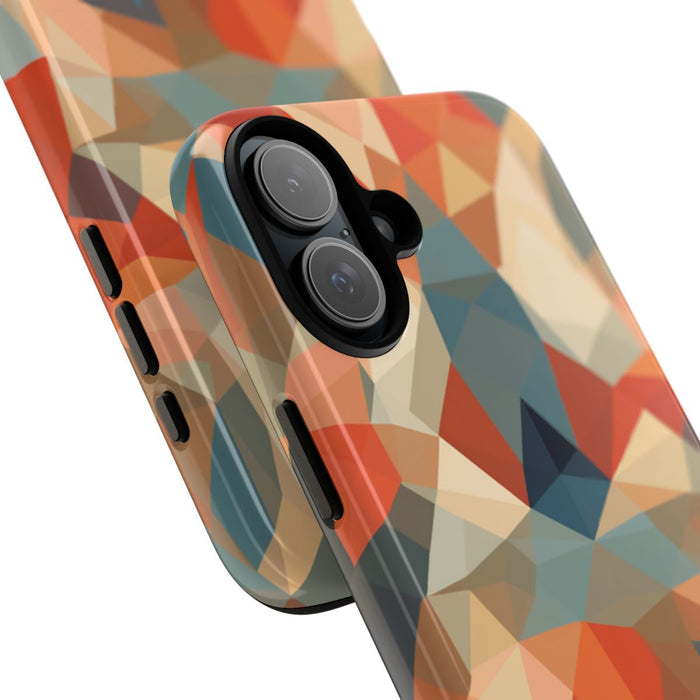 Geometrisch Abstract Patroon in Gedempte Warme Kleuren