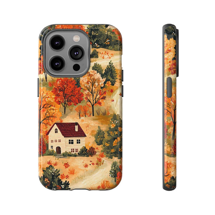 Herfstlandschap met Huizen