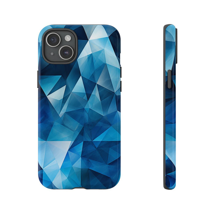 Blauw Geometrisch Driehoekenpatroon