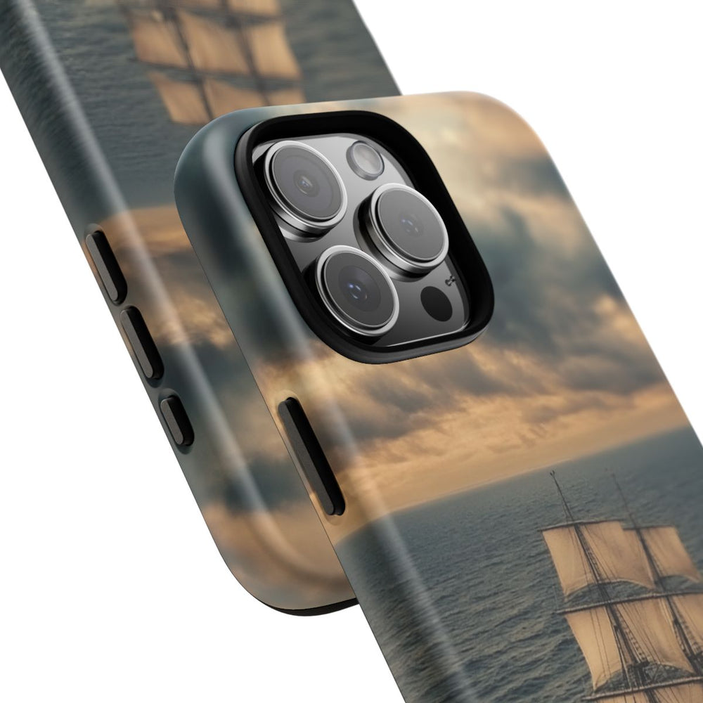 Zeilschip op Donkere Oceaan met Dramatische Lucht