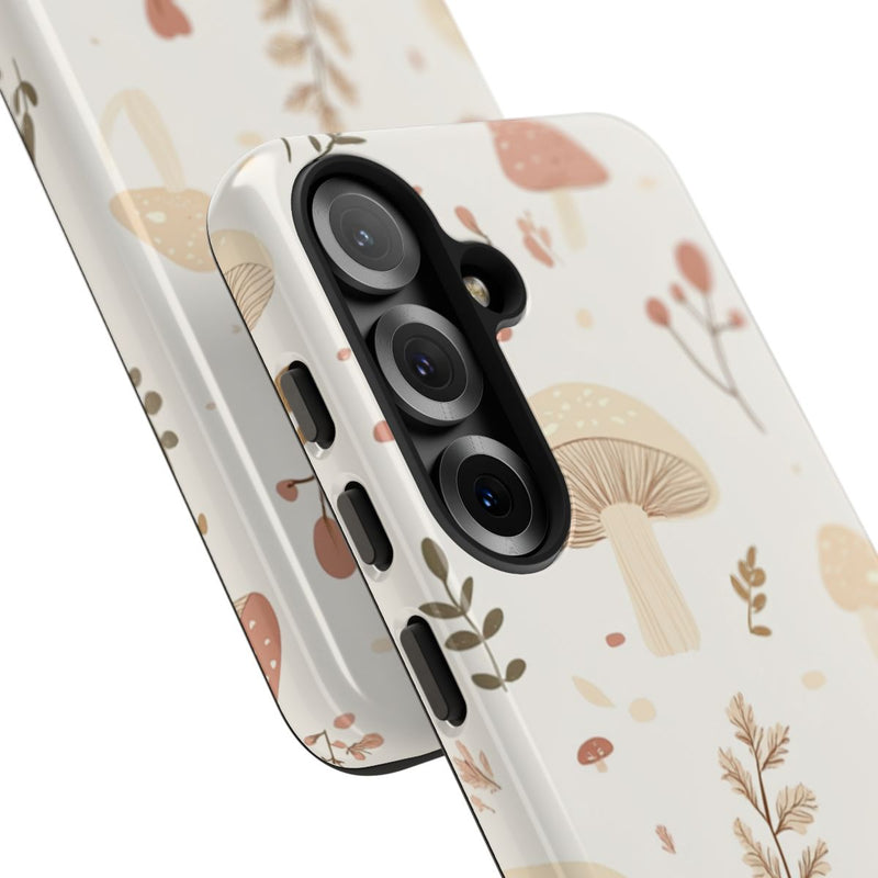 Minimalistisch Paddenstoelen- en Bloemenpatroon