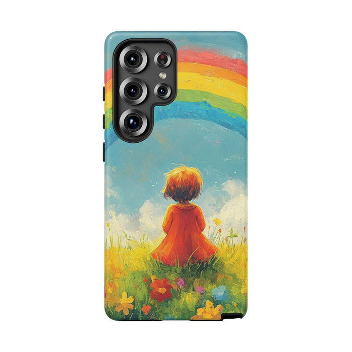 Kind Bekijkt Regenboog