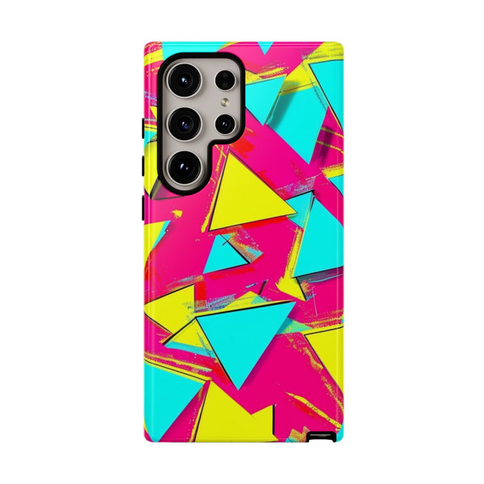 Neon Driehoeken Abstract Patroon