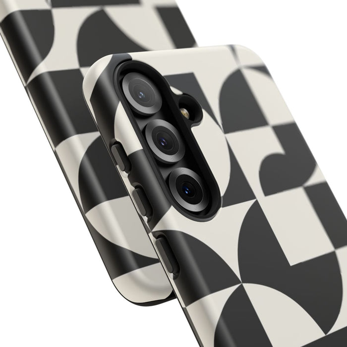 Zwart-Wit Geometrisch Abstract Patroon