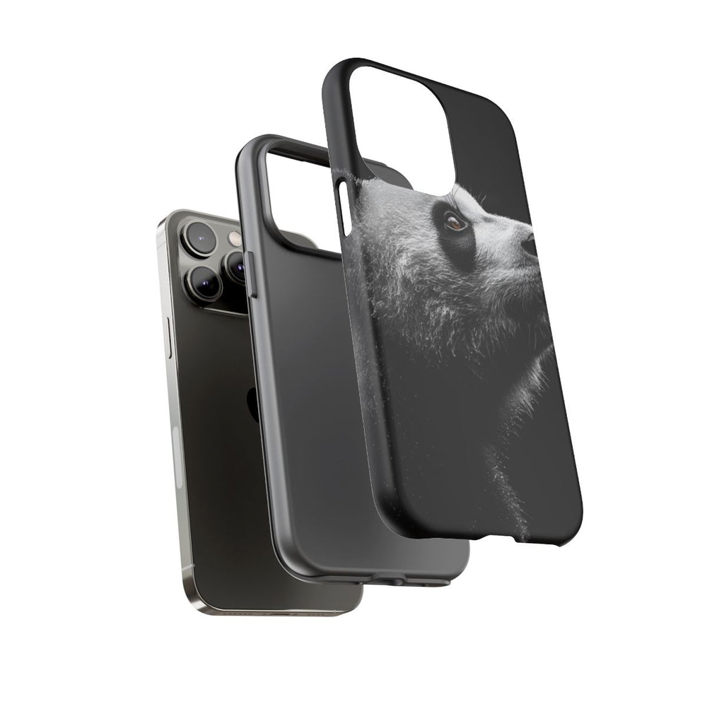 Gedetailleerde Zijaanzicht van Panda met Bruine Ogen