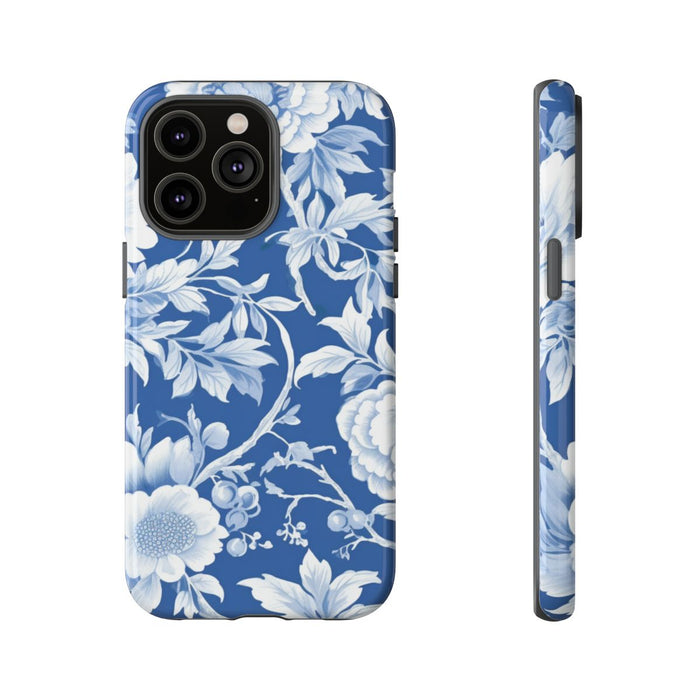 Blauw-Wit Bloemenpatroon
