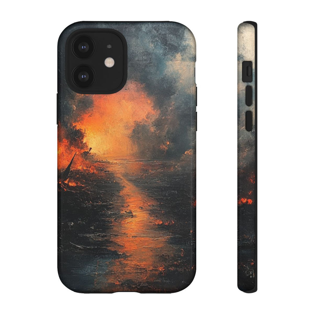 Vurige Oorlogslandschap met Rook