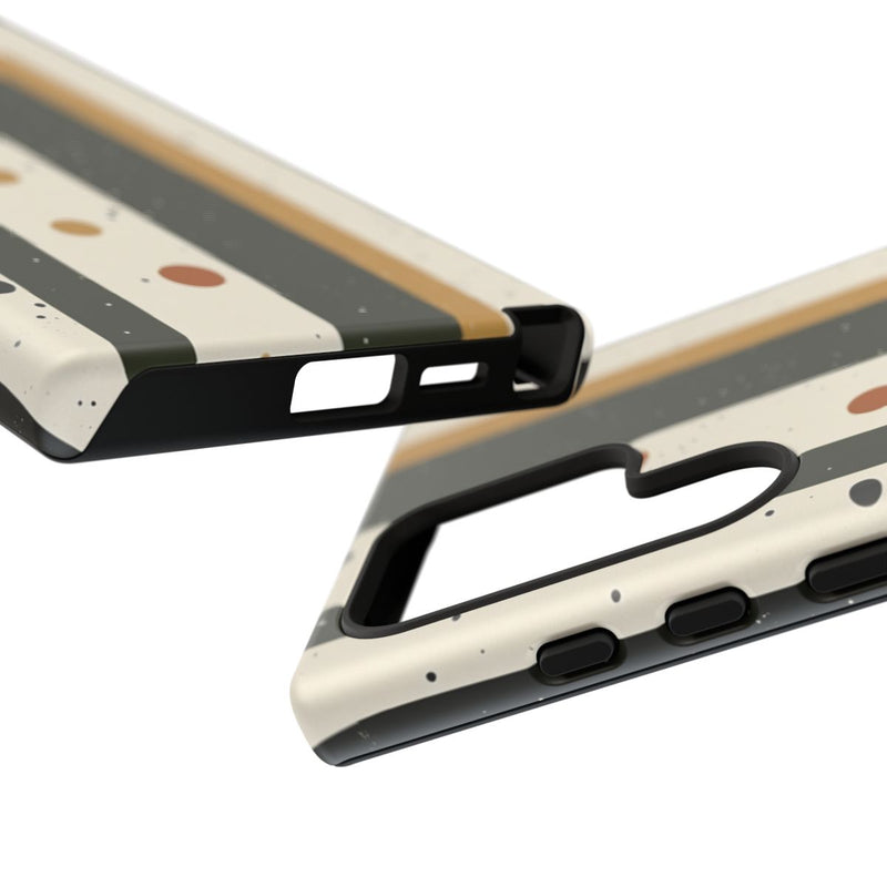 Retro Verticale Strepen en Stippenpatroon