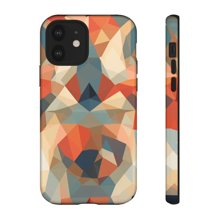 Geometrisch Abstract Patroon in Gedempte Warme Kleuren