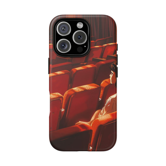 Meisje Alleen in Rood Theater