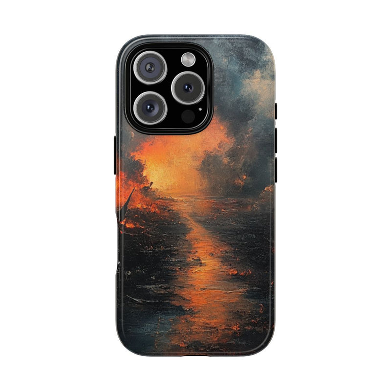 Vurige Oorlogslandschap met Rook