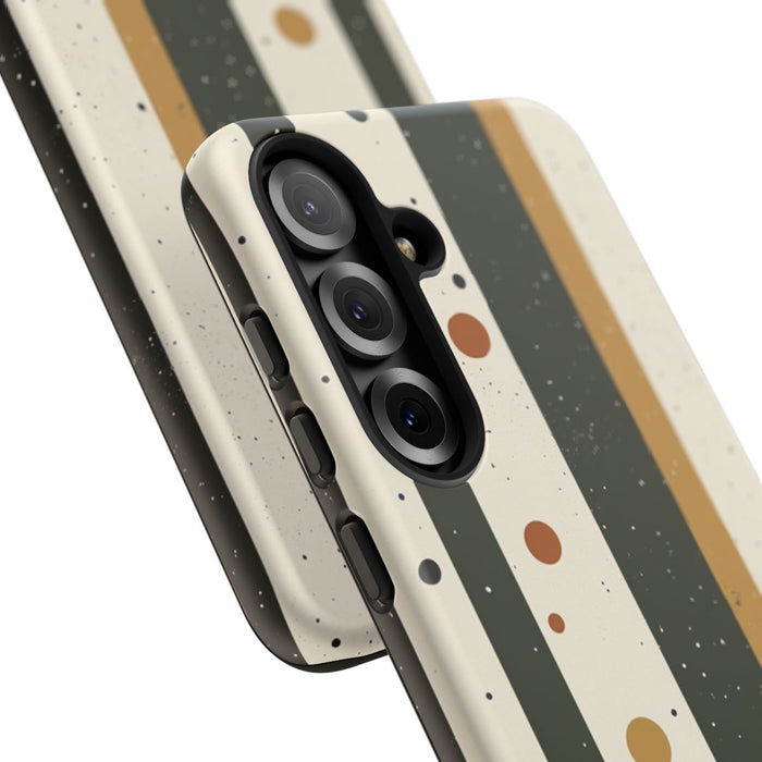 Retro Verticale Strepen en Stippenpatroon