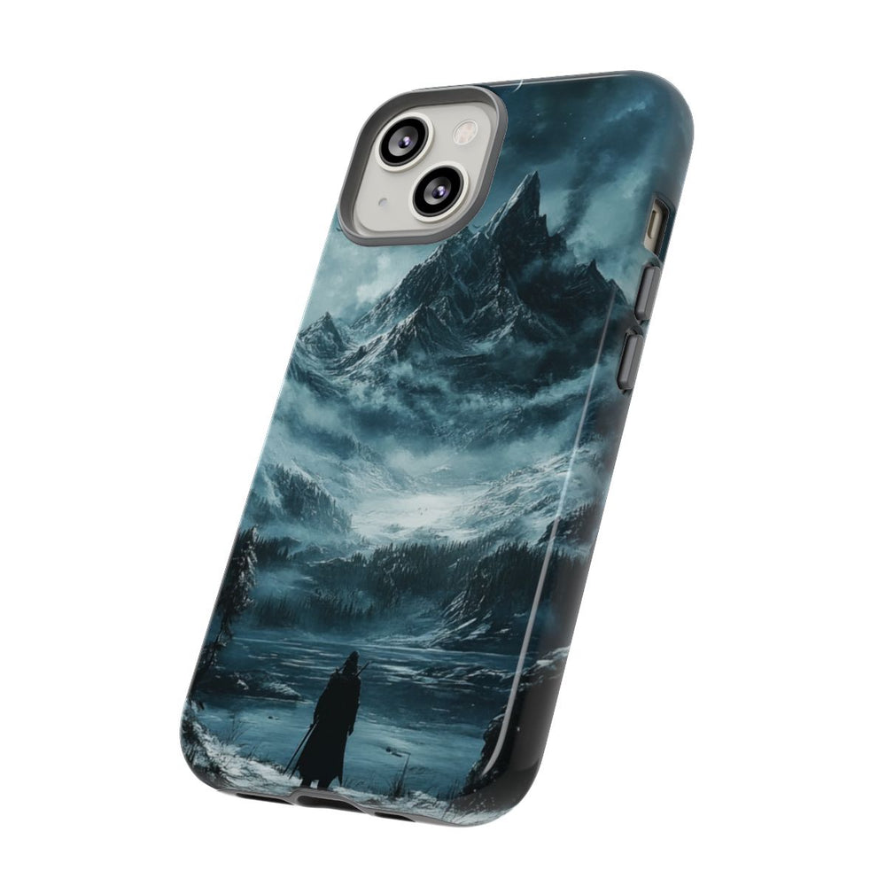 Mysterieus Berglandschap met Eenzame Wandelaar