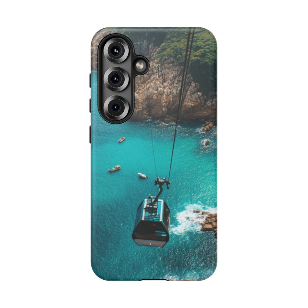 Kabelbaan boven Turquoise Zee en Groene Kust