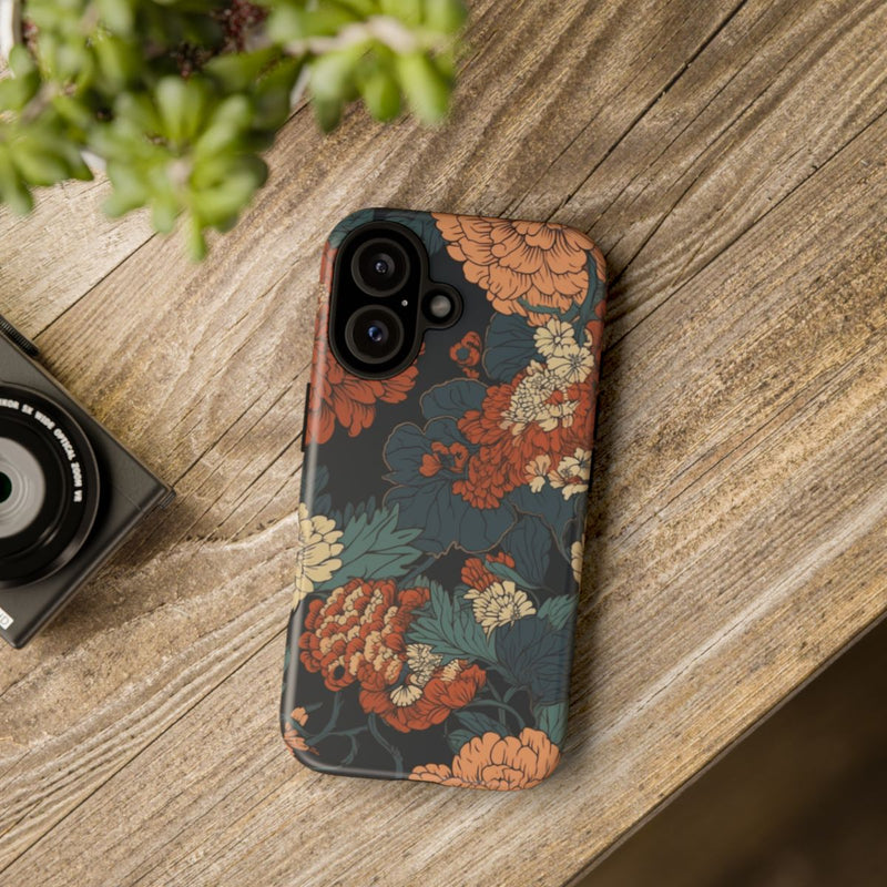 Vintage Bloemenpatroon in Warme Kleuren
