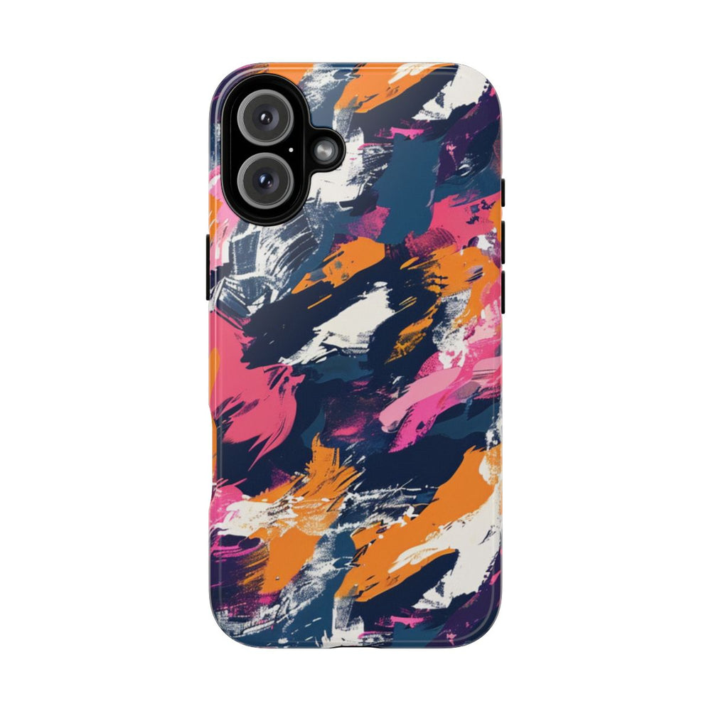 Kleurrijk Abstract Penseelstrepenpatroon