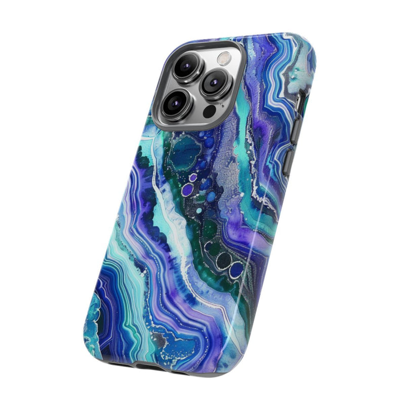 Blauw en Paars Geode-Wervelpatroon