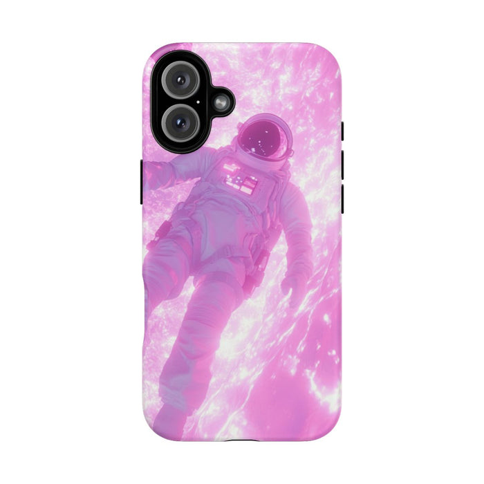 Astronaut Zwevend bij Roze Plasma