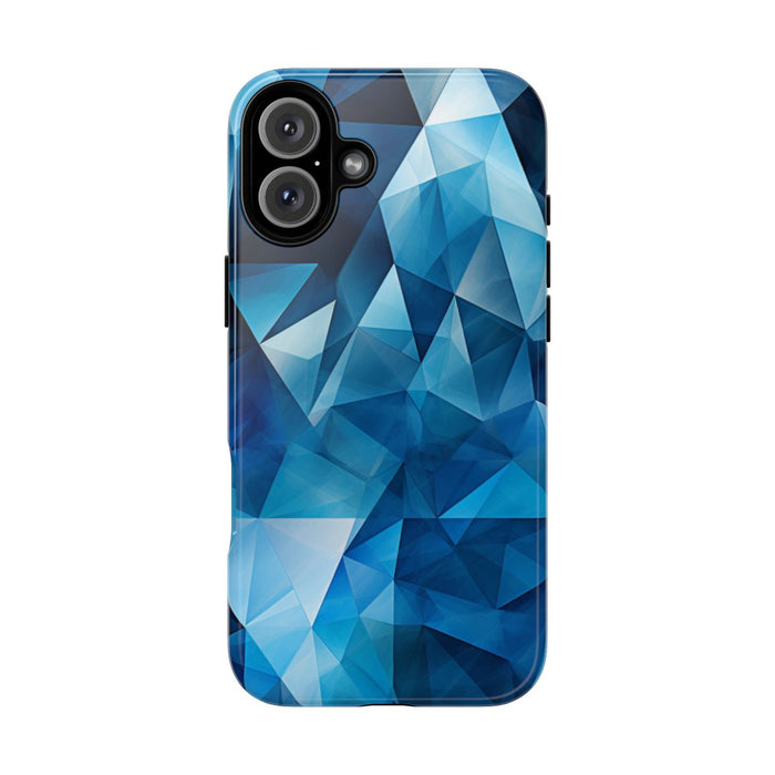 Blauw Geometrisch Driehoekenpatroon