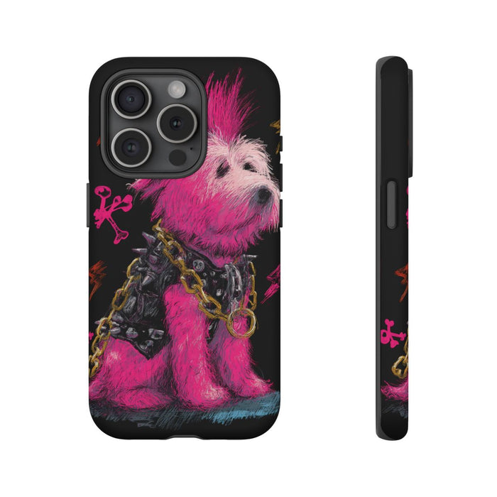 Punkhond met Roze Hanenkam Illustratie