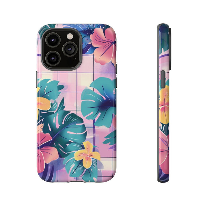 Tropisch Bloemenpatroon met Roze en Gele Bloemen