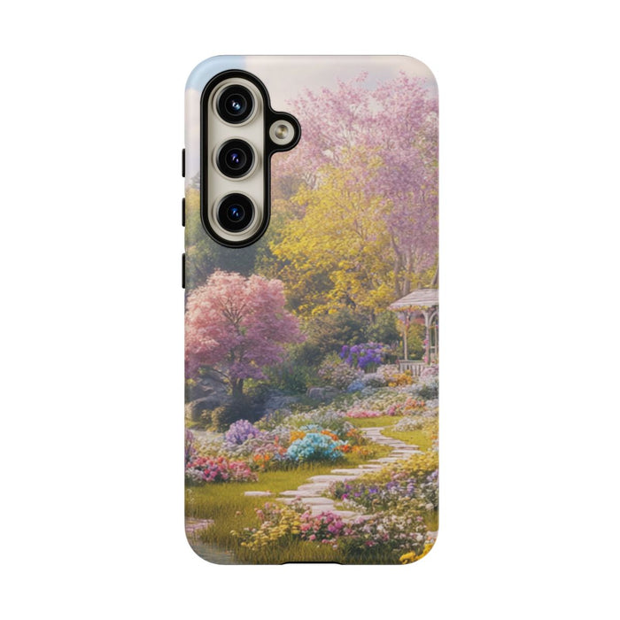 Bloemrijke Tuin met Waterval