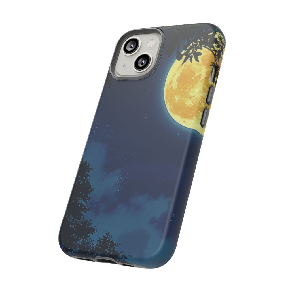 Gele Volle Maan in Nachtlandschap