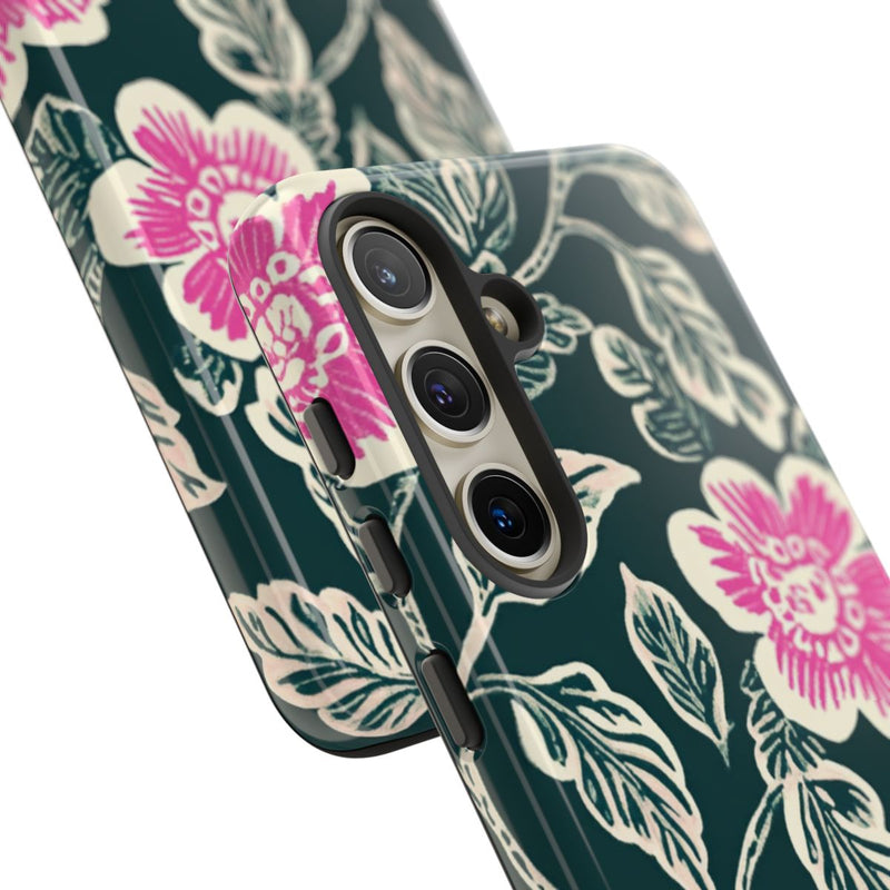 Roze Geblokt Bloemenpatroon