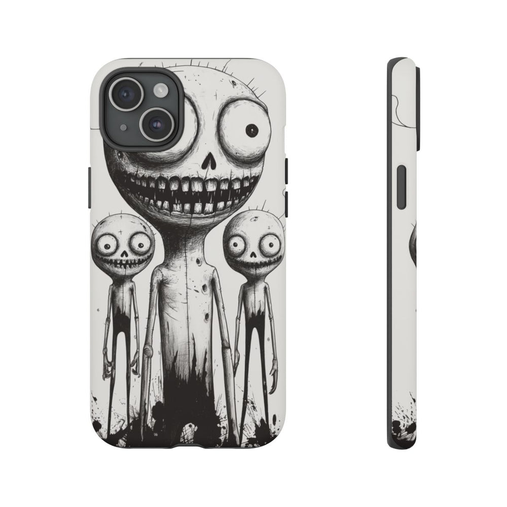 Drie Slanke Monsters in Lijntekening