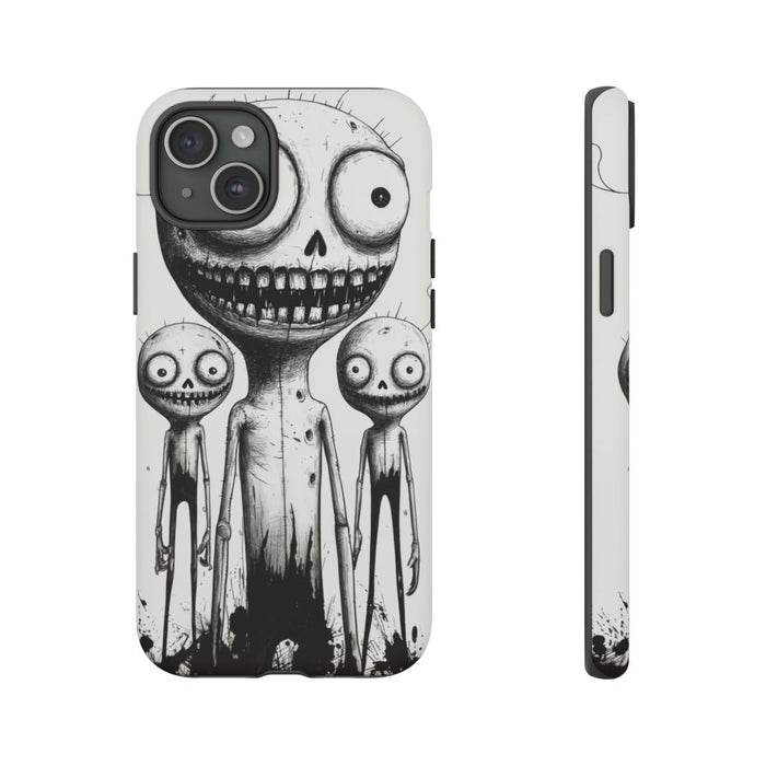 Drie Slanke Monsters in Lijntekening