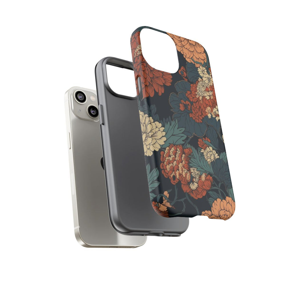 Vintage Bloemenpatroon in Warme Kleuren