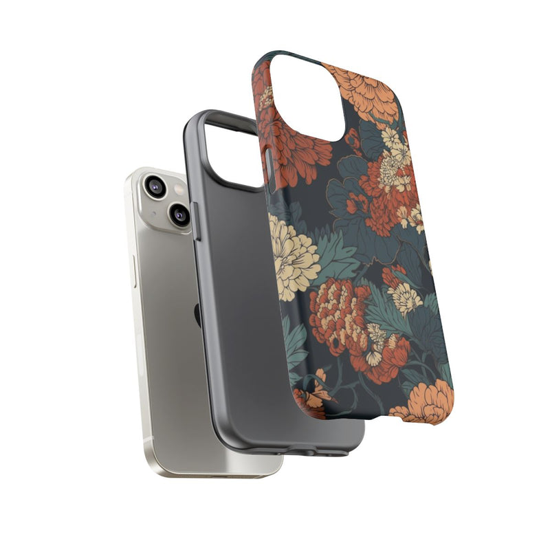 Vintage Bloemenpatroon in Warme Kleuren