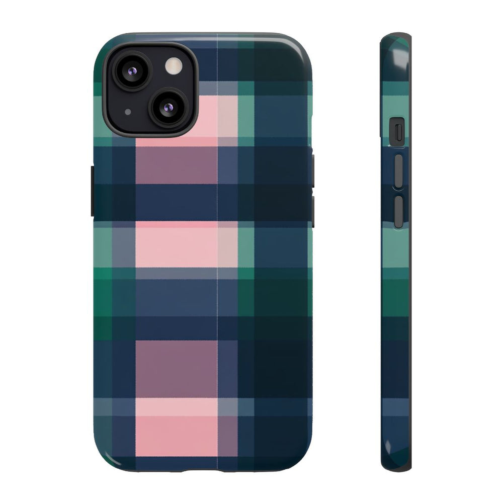 Smaragdgroen en Roze Geruit Patroon